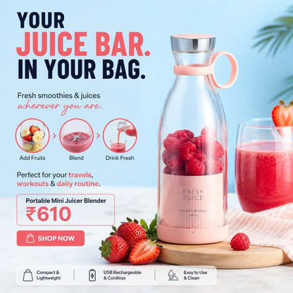 Portable Mini Blender for Fresh Juice