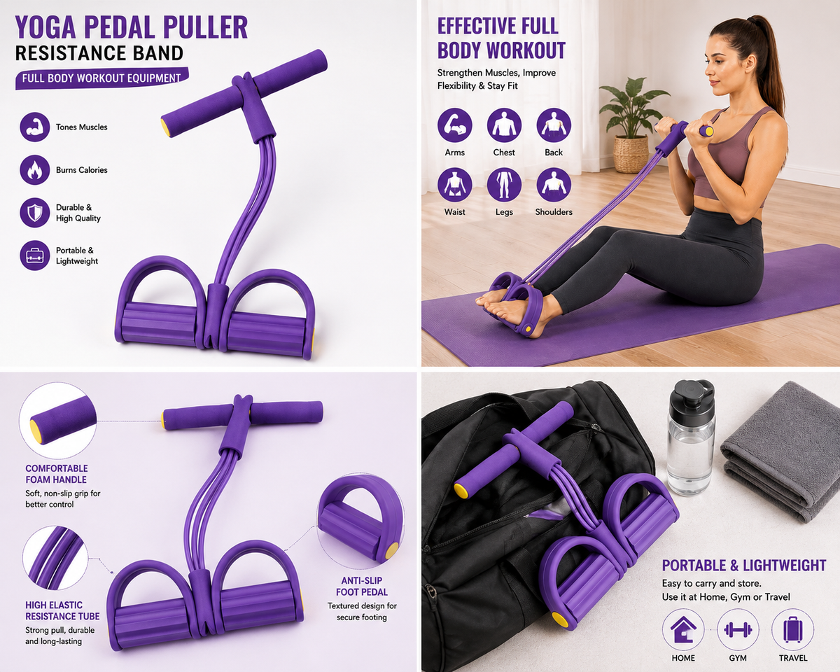 Yoga Pedal Puller Resistance Band Fitness Equipment