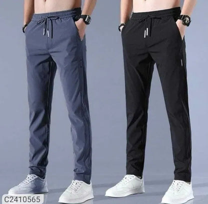 DM Buy1 Get 1 FreeðŸ’¥ðŸ¤©PREMIUM MEN'S HIGH STRETCH SKINNY LYCRA PANTS(Black & Gray)