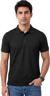 Men's T-shirt Solid Polo Neck Polly Cotton (Pack of 4)